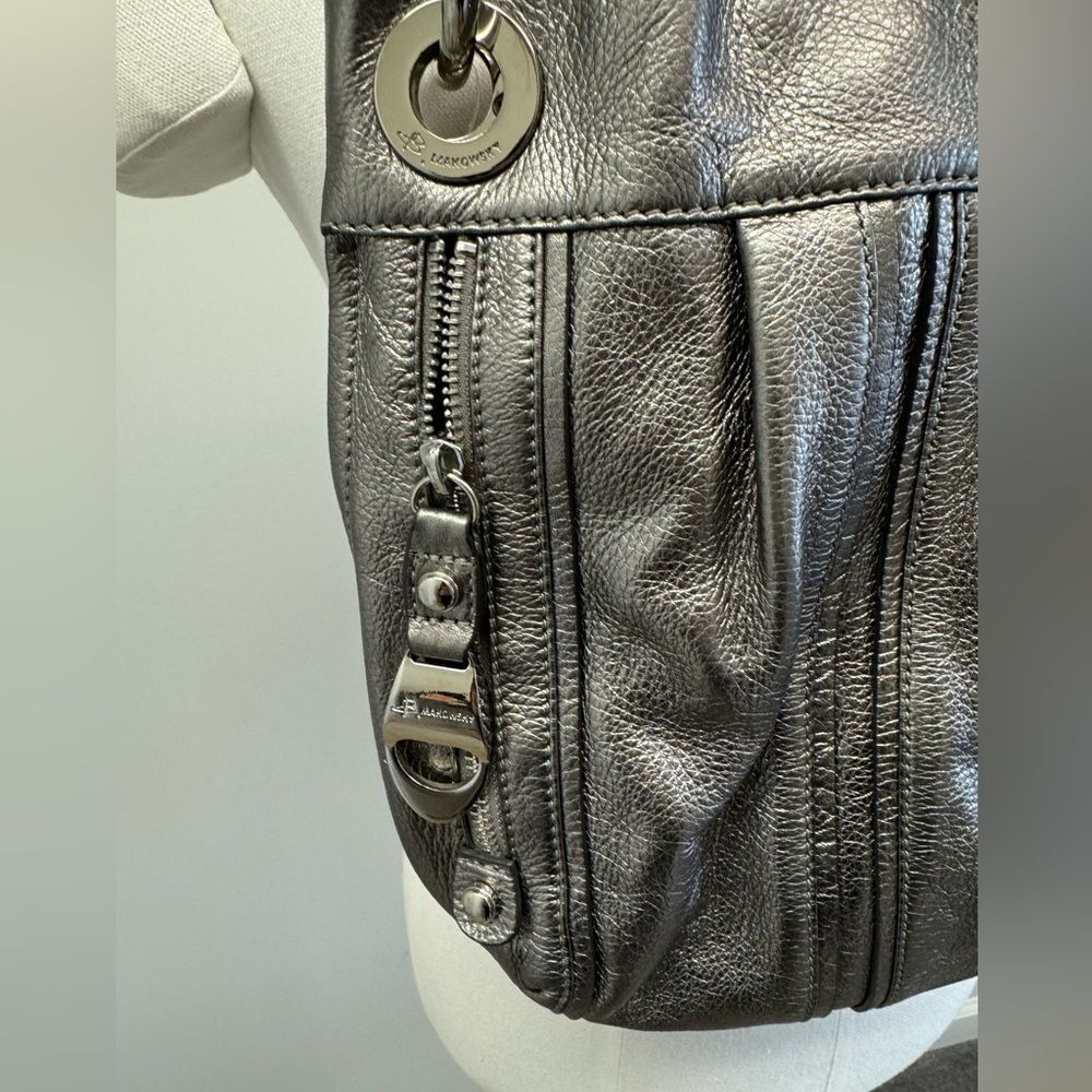 B. Makowsky Leather Pebble Sling Crossbody Convertible Bag - Picture 6 of 12